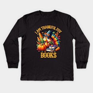 Thanksgiving Librarian Kids Long Sleeve T-Shirt